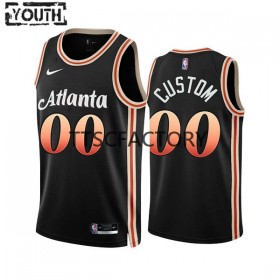Dres Atlanta Hawks Prilagođeni Nike 2022-23 City Edition Crno Swingman - Dječji